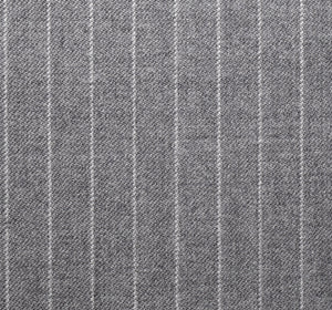Light Grey Worsted Pinstripe, Super 160, Wool