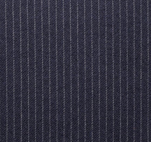 Load image into Gallery viewer, Blue Close Spaced Worsted Pinstripe, Super 160, Wool
