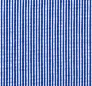 Azure Blue Stripe Knit Stretch Cotton
