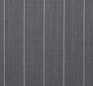Wide Light Grey Pinstripe, Super 150, Wool