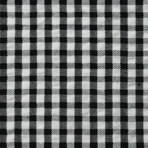 Black Check Pattern Seersucker