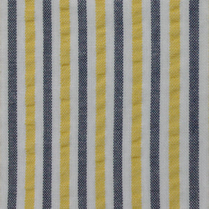 Grey and Yellow Multi Stripe Seersucker