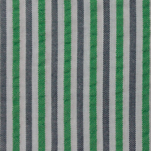 Green and Grey Multi Stripe Seersucker