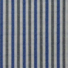 Load image into Gallery viewer, Blue and Grey Multi Stripe Seersucker
