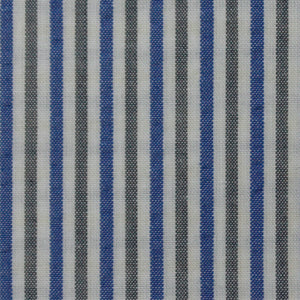 Blue and Grey Multi Stripe Seersucker