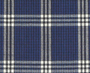 Navy Blue Contrast Plaid, Super 180, Year Round Wool