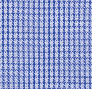 Blue Modern Houndstooth Knit Stretch Cotton