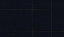 Load image into Gallery viewer, Navy with Mocha Windowpane, Super 150, Wool
