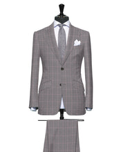 Load image into Gallery viewer, Sartorial Gray with Accents of Pink and Burgundy, Super 150, Wool
