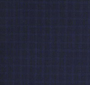Blue Tone on Tone Check Pattern, Super 150, Wool