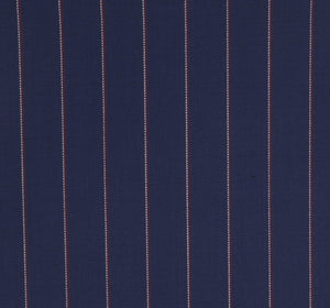 Blue with Subtle Red Pinstripe, Super 150, Wool
