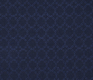 Navy Blue Unique Pattern, Super 150, Wool