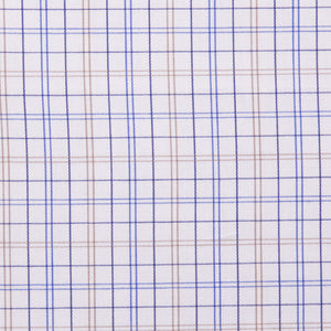 Tan and Blue Check Pattern