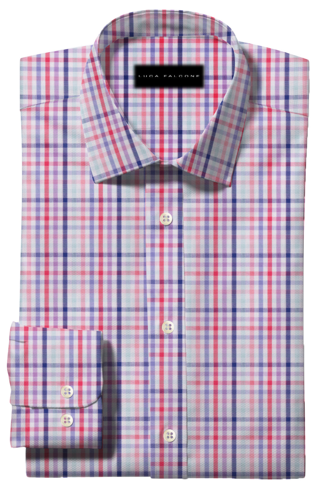 Bold Blue Red and Pink Large Check Pattern
