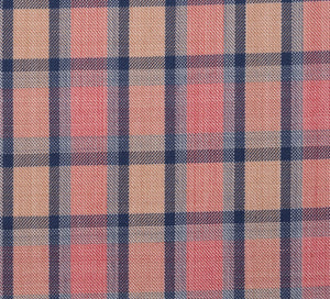 Peach and Pink Plaid Pattern with Matching Plum Pants, Super 150, Wool