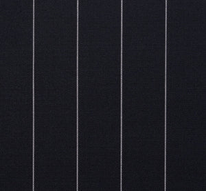 Black Wide Pinstripe, Super 150, Wool