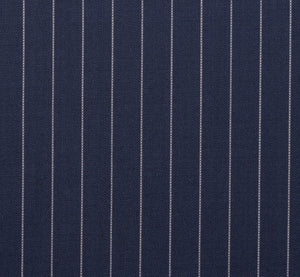 Classic Navy Blue Pinstripe, Super 150, Wool