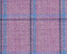 Load image into Gallery viewer, Pink and Azure Bold Windowpane, Super 180, Wool
