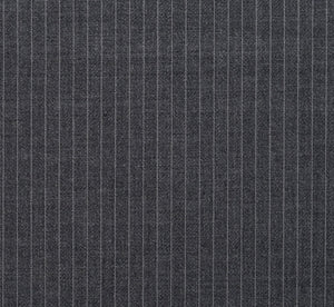 Grey Narrow Width Pinstripe, Super 150, Wool