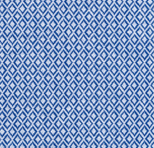 Load image into Gallery viewer, Blue Diamond Pattern Knit Stretch Cotton
