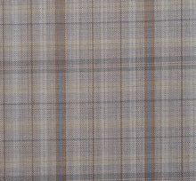 Load image into Gallery viewer, Shades of Brown Plaid Pattern with Matching Light Brown Pants, Super 150, Wool

