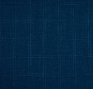 Tone on Tone Blue Windowpane, Super 160, Linen Silk Wool