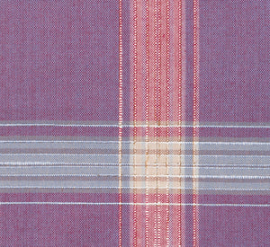 Light Plum, Pink and Blue Large Plaid Pattern, Super 140, Wool