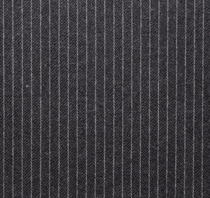 Grey Narrow Width Worsted Pinstripe, Super 160, Wool